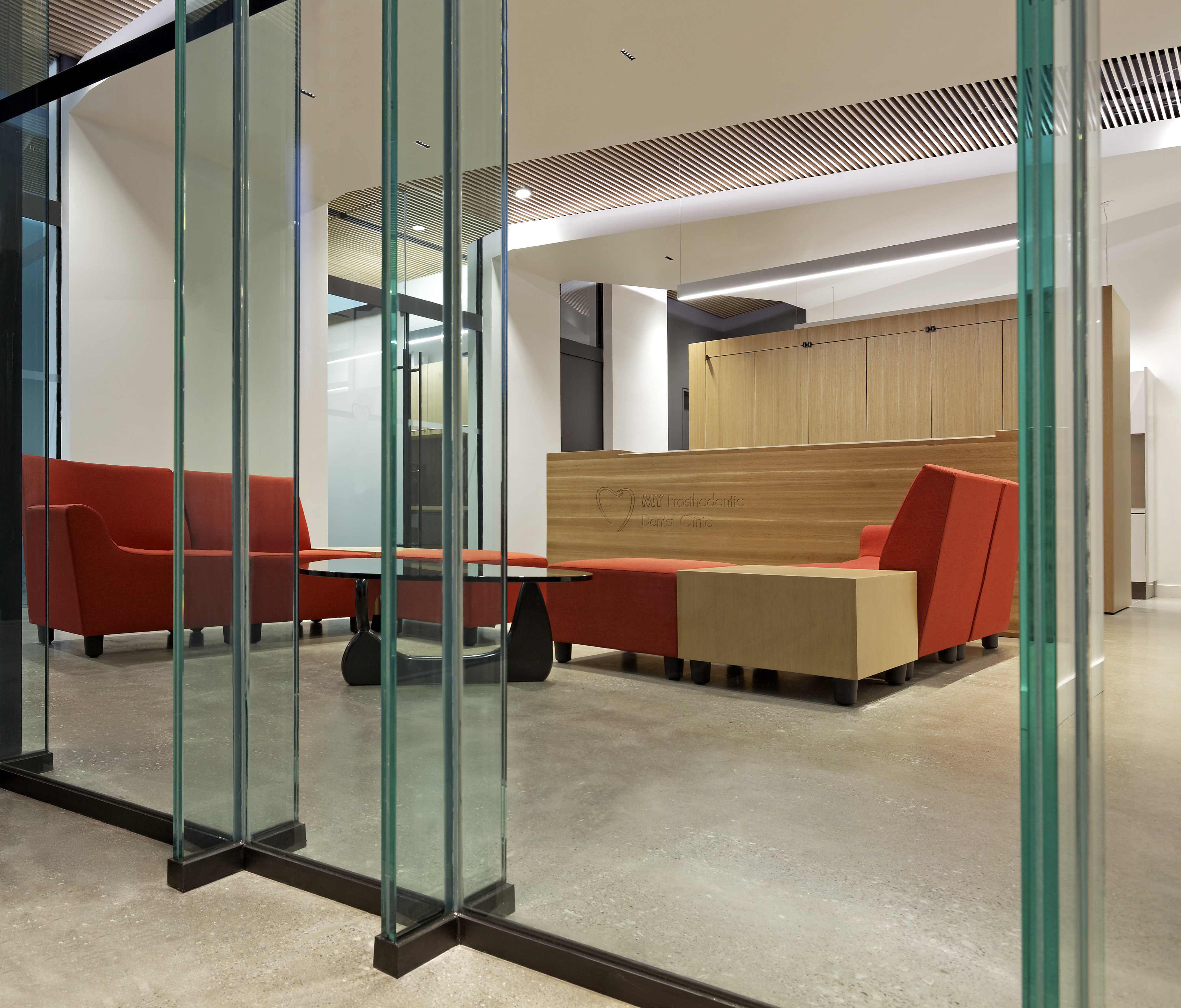 Waiting room from second angle showing approach to operatories
